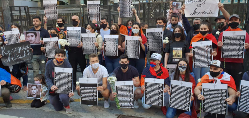 Jóvenes con carteles