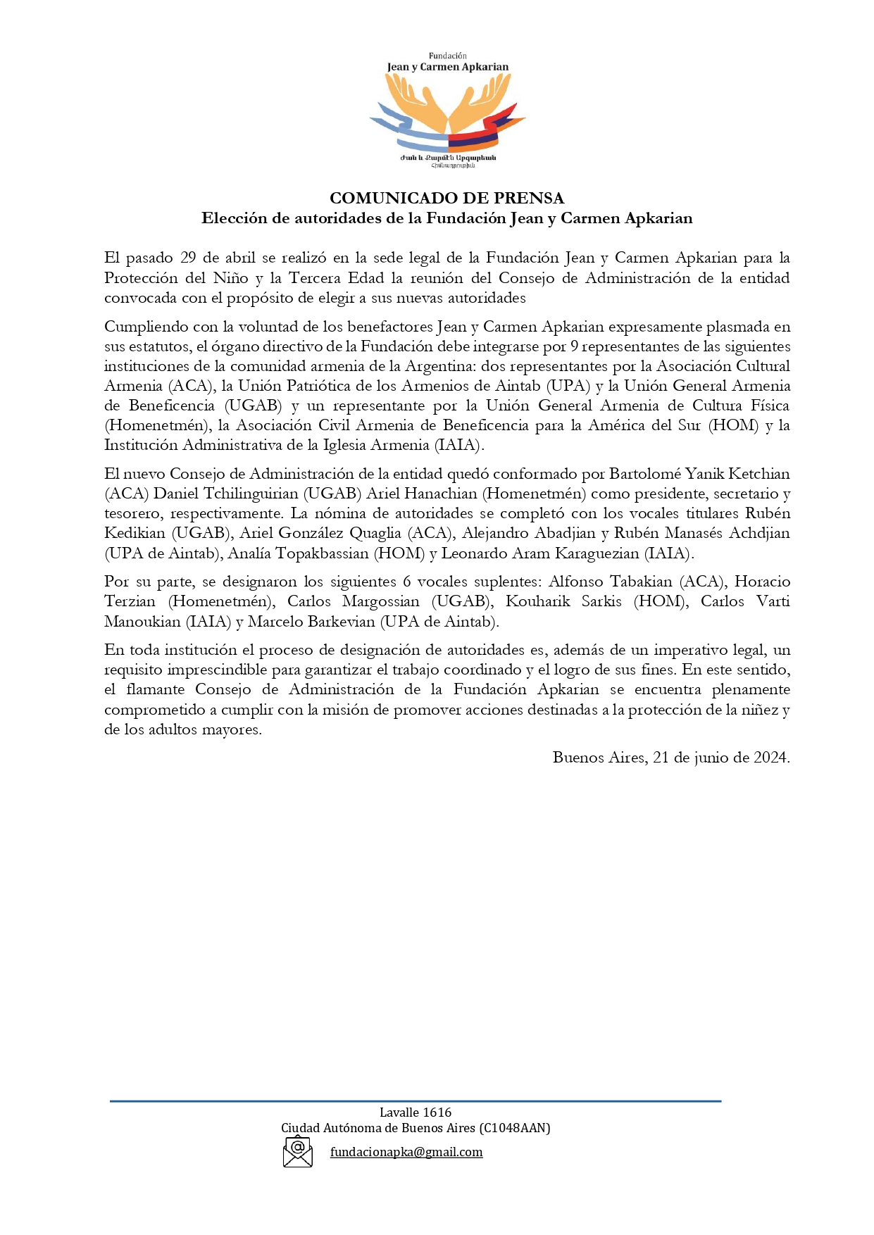 Comunicado #1 elección de autoridades page-0001