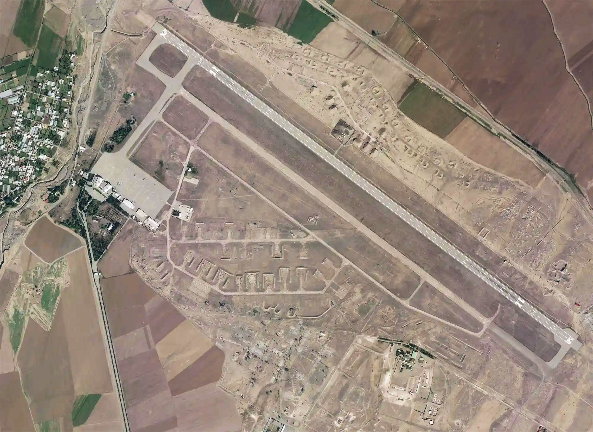 imagen satelital del aeropuerto de Ganja el 3 de octubre