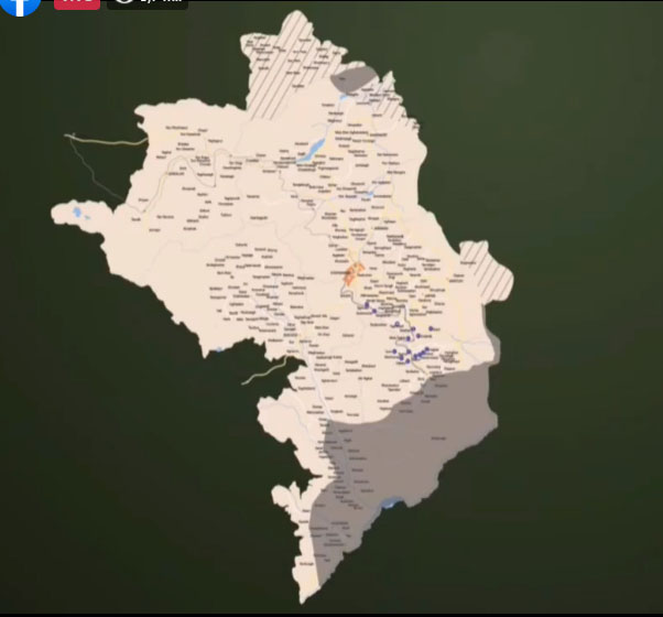 Mapa zonas ocupadas por AZerbaiyán 2 de noviembre 2020