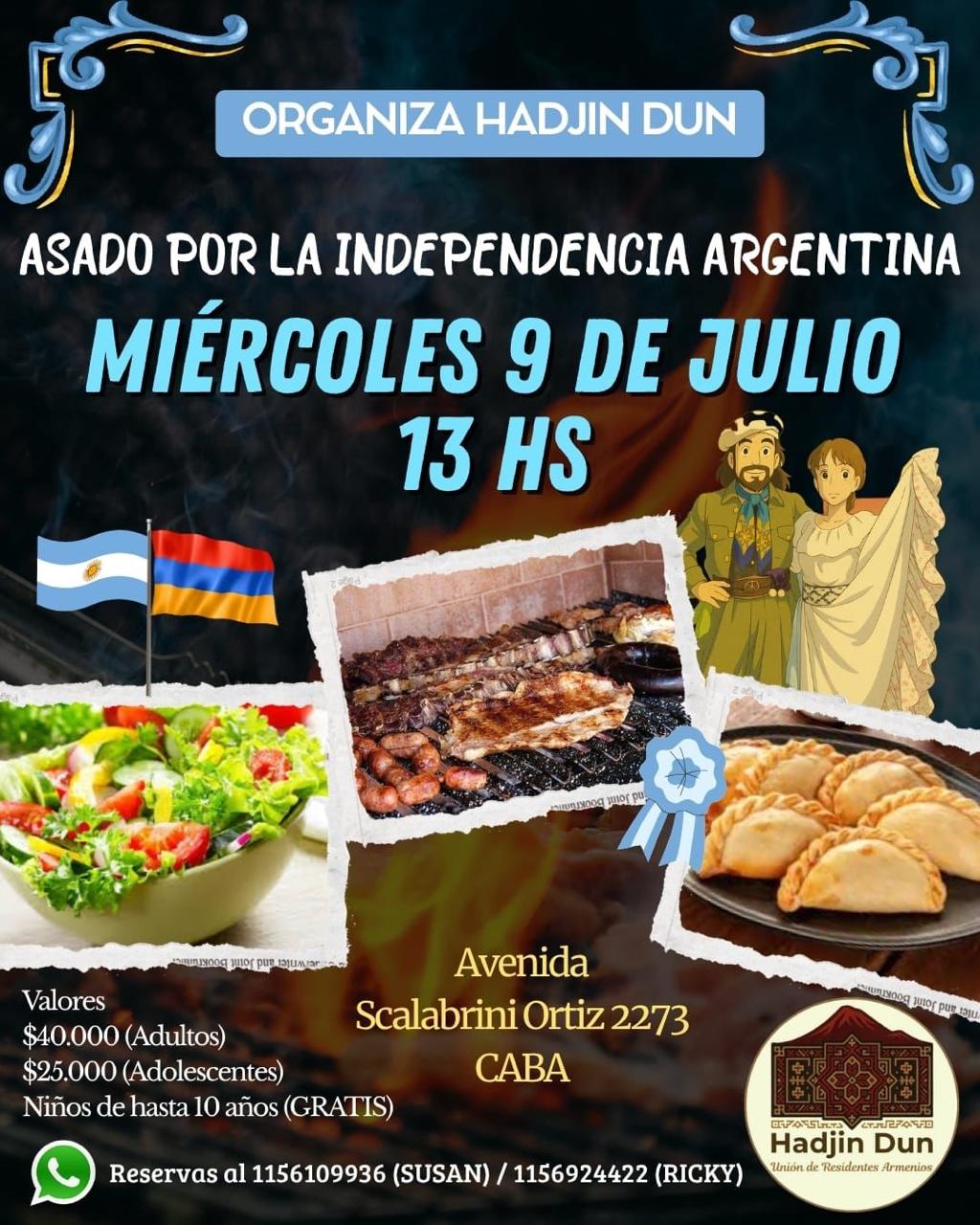 asado en hadjin9 de julio