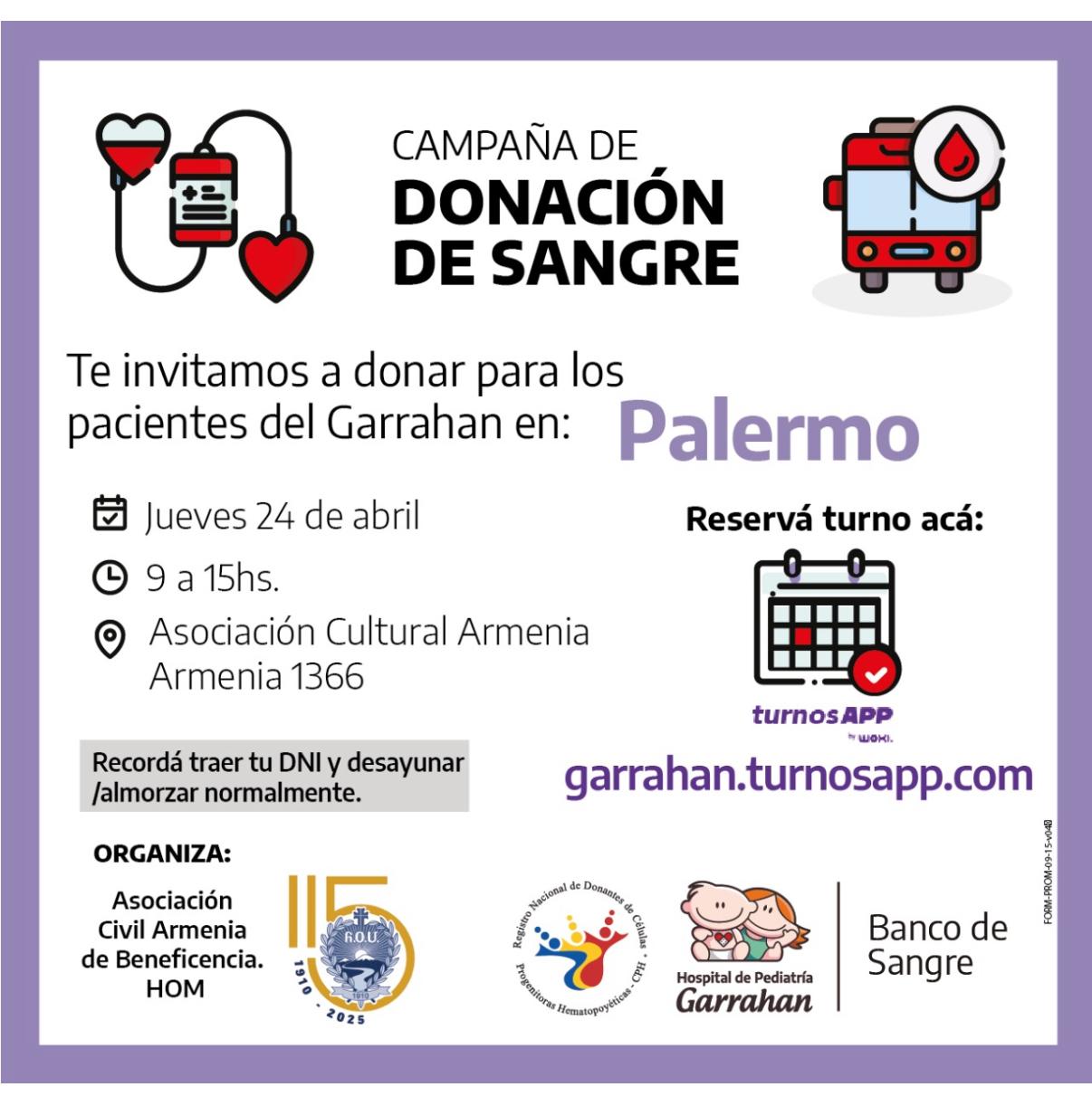 donación de sangre 2025