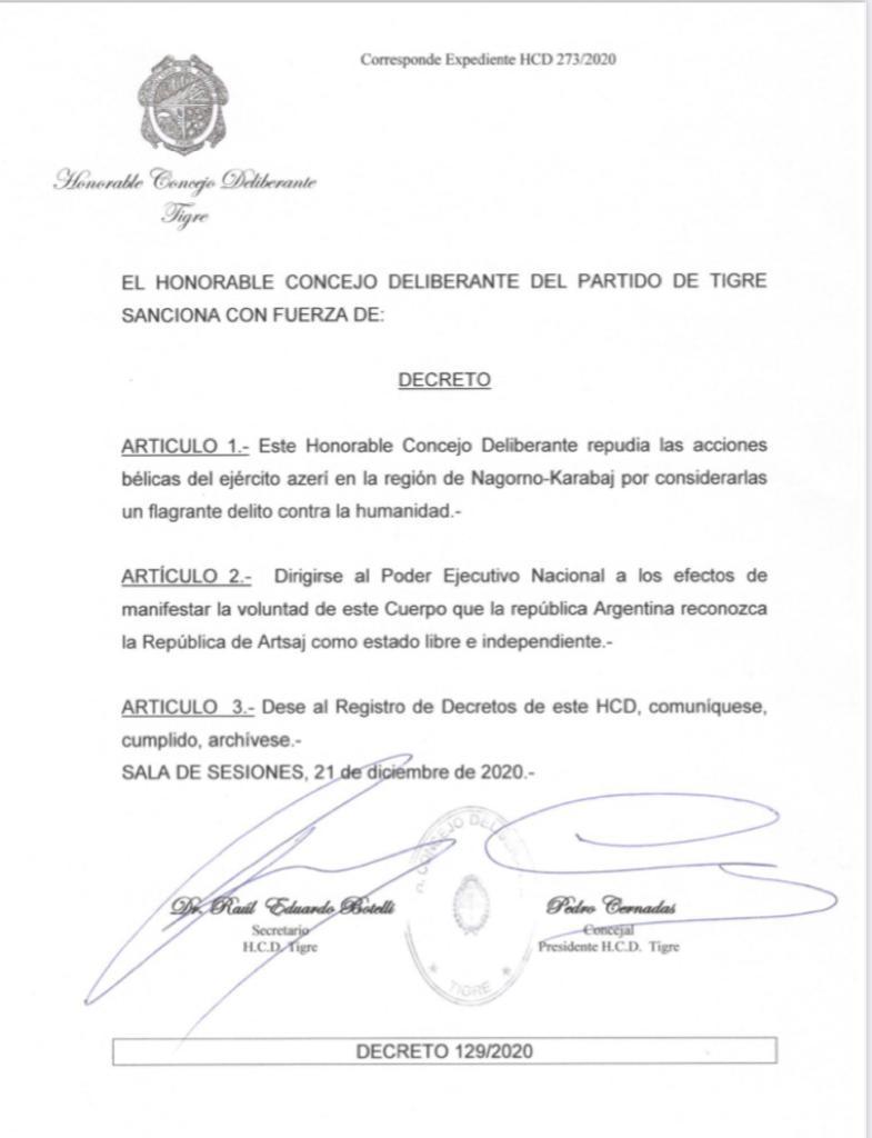 decreto hcd tigre